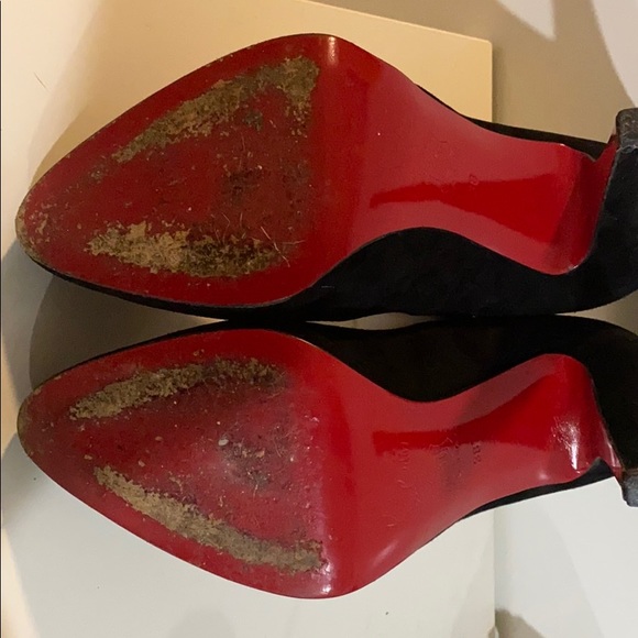 CHRISTIAN LOUBOUTIN Black Suede Hidden Platform - Picture 2 of 5